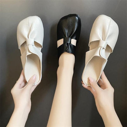 Plus-size Cut-Out Design Flat Mules