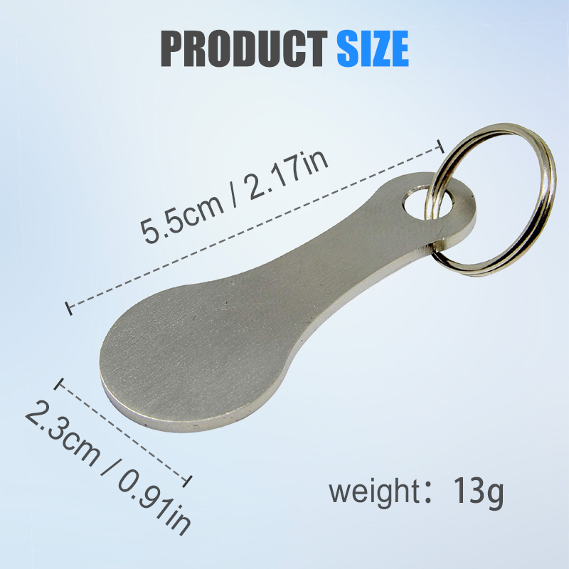 2 Pieces Stainless Steel Shopping Trolley Token Keyrings